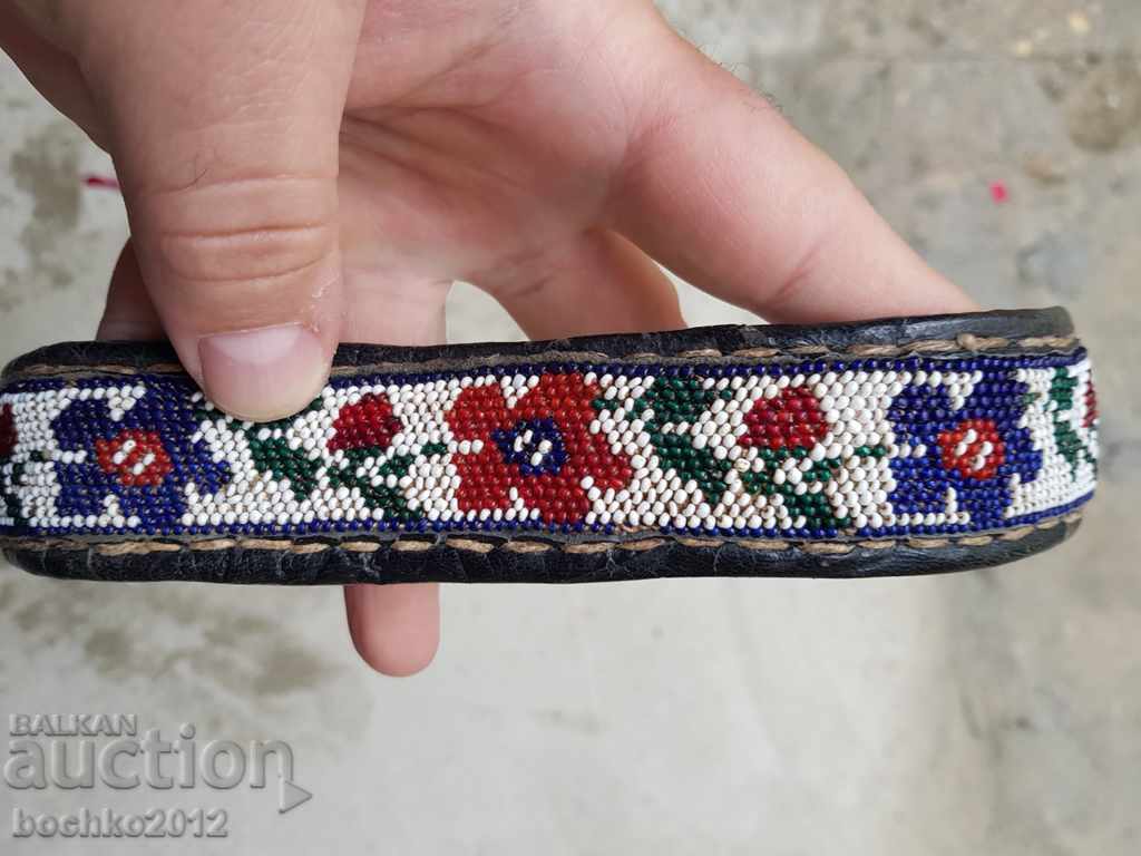 Rare Renaissance buckle belt with beads - 5