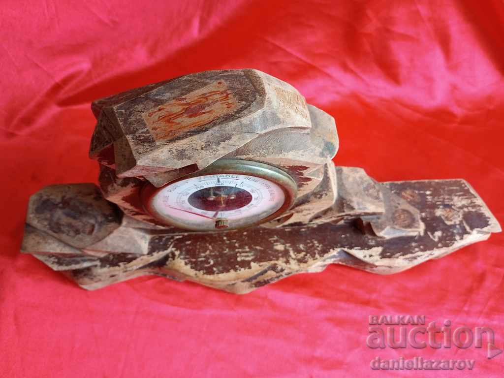 Auction Rare Old Large Desktop BAROMETER Auction Rare Old Large Desktop BAROMETER