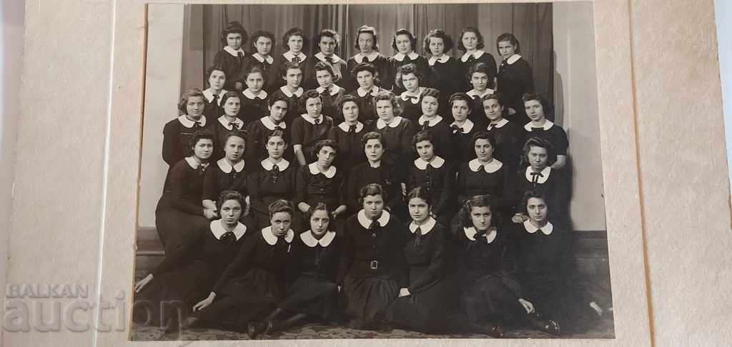 1940 STUDENTS PHOTO PHOTO KINGDOM BULGARIA CARDBOARD