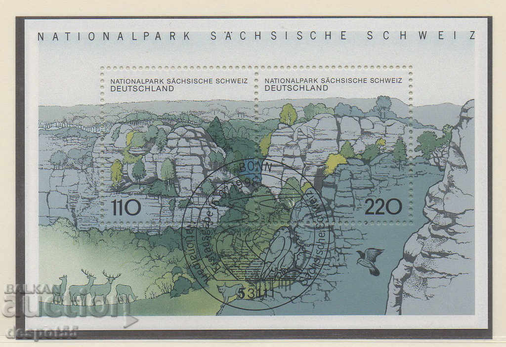 1998. GFR. Parcul Național Saxonia Elveția. Bloc.