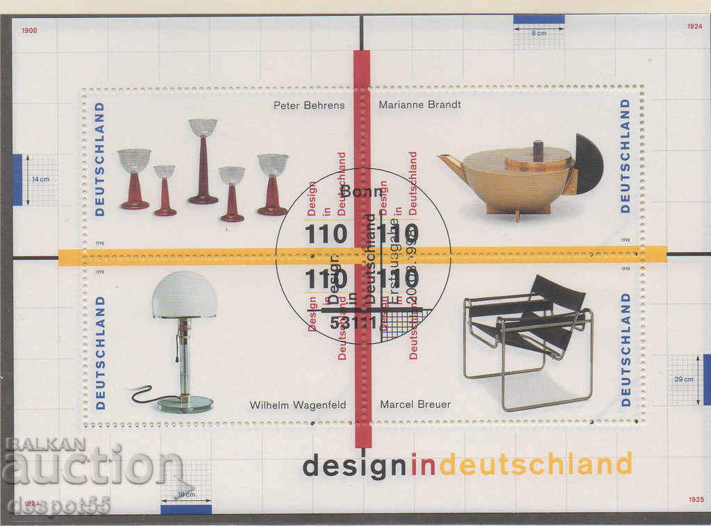 1998. Germany. German Design + Block. with price 3.50 BGN | € 1.79 1998. Germany. German Design + Block. with price 3.50 BGN | € 1.79