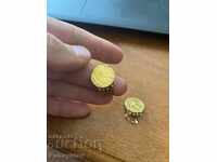 Обици златни монети Наполеони 5 франка злато накит обеци