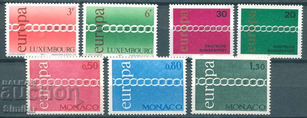 Diff. MNH countries 1971 - Europe C.E.P.T. [full series]
