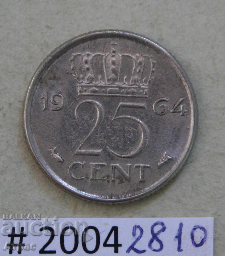 25 cents 1964 Netherlands