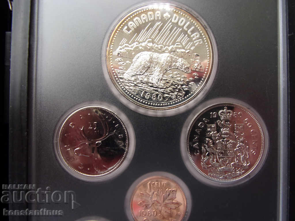 Auction  Canada Silver Set 1980 UNC Rare