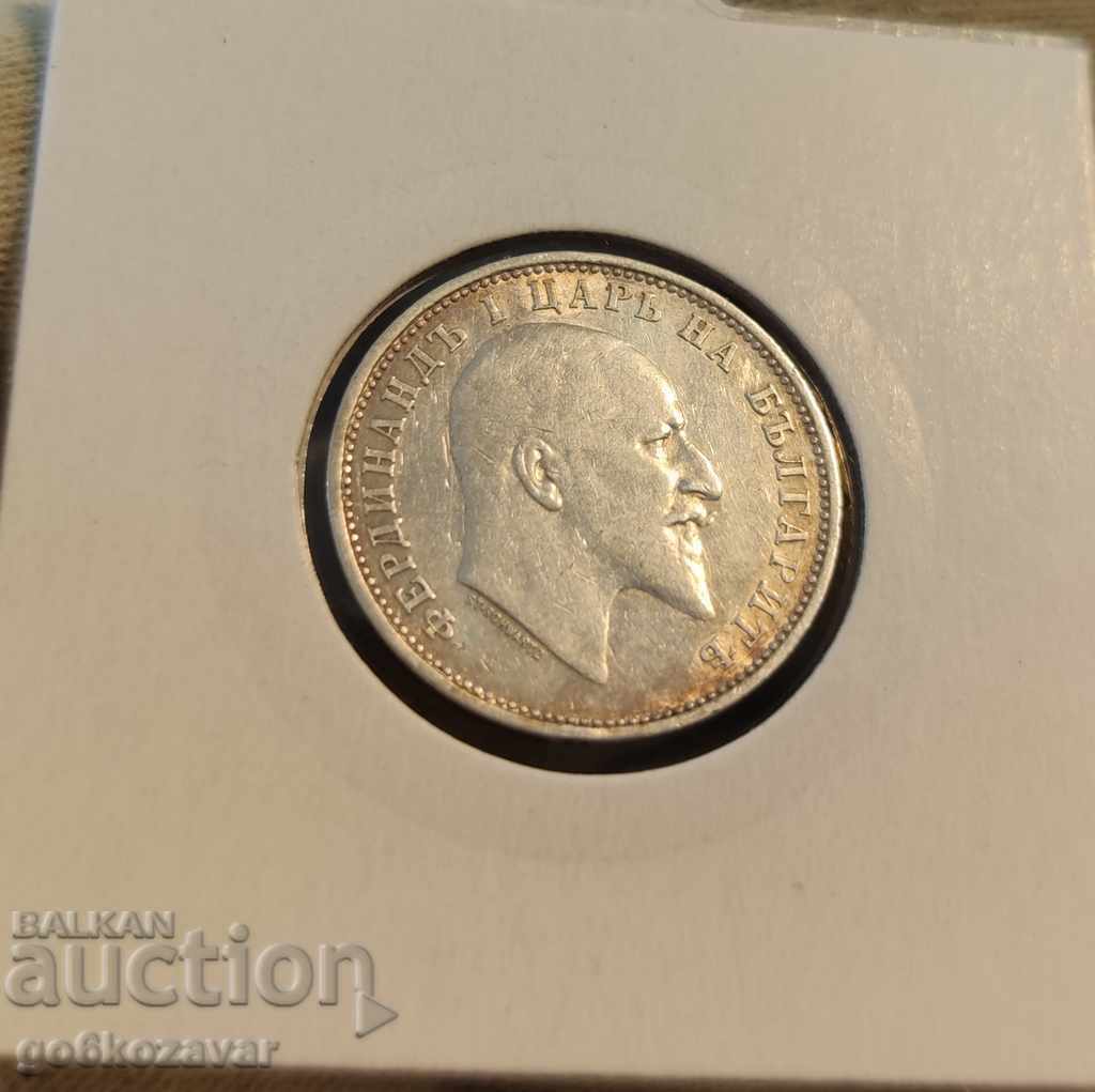 Bulgaria 1 lev 1910 Argint. Salvat! O monedă. - 7