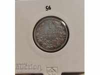 Bulgaria 1 lev 1910 Argint. Salvat! O monedă.