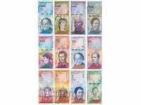 Venezuela 2013-2018 - Bancnote "Animale exotice" (12 buc.)