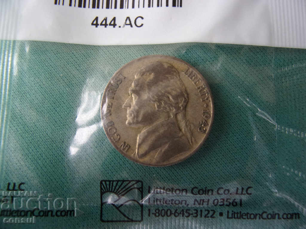 SUA 5 Cent 1943 R Argint UNC Rare cu preț € 5.11 | 9.99 BGN SUA 5 Cent 1943 R Argint UNC Rare cu preț € 5.11 | 9.99 BGN