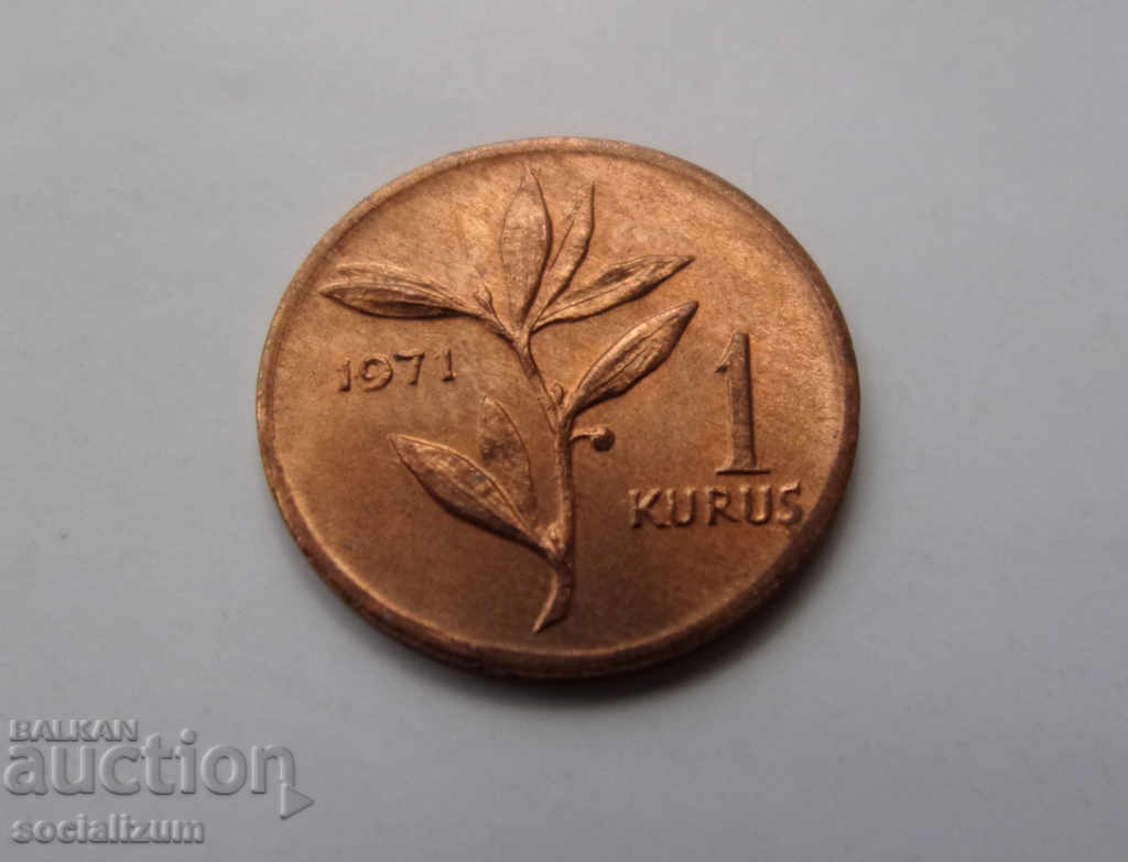 Turcia 1 Kurush 1971 UNC Rare