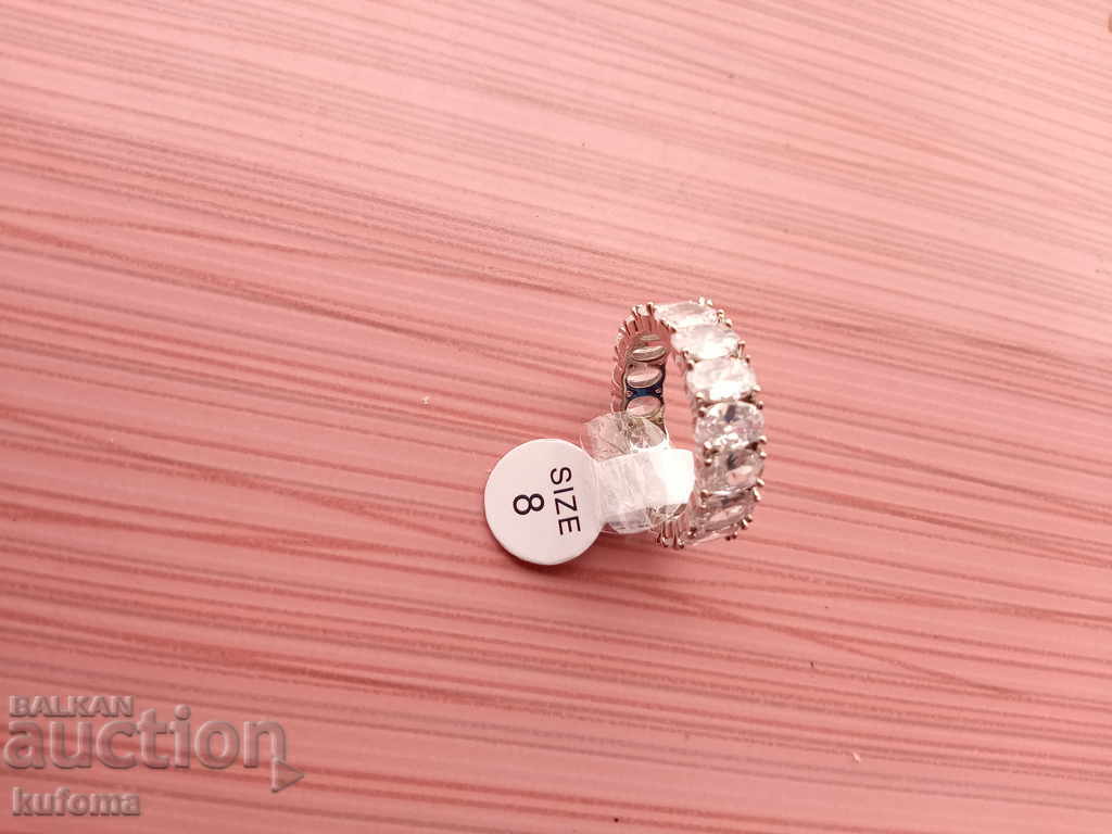 Auction Ring ring and earrings with zirconium stones Auction Ring ring and earrings with zirconium stones