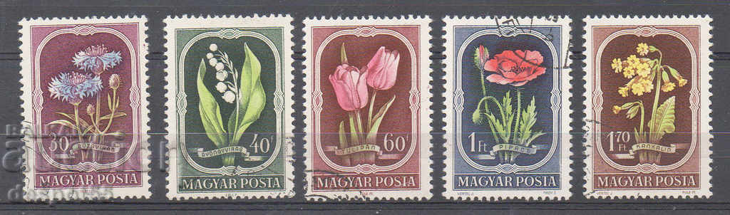 1951. Hungary. Flowers.