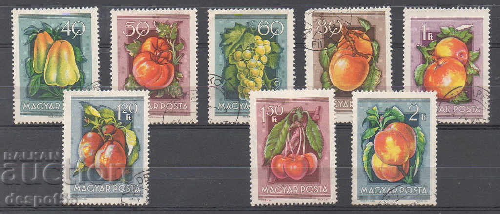 1954. Унгария. Национален аграрен панаир - плодове.