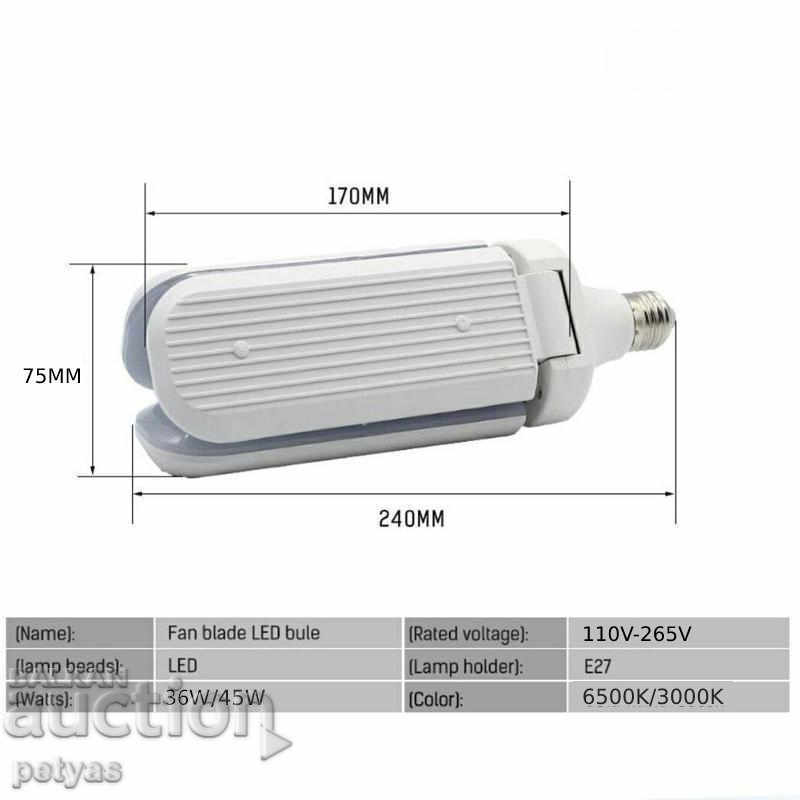 Auction LED Folding bulb bulb socket E27, 60W Auction LED Folding bulb bulb socket E27, 60W