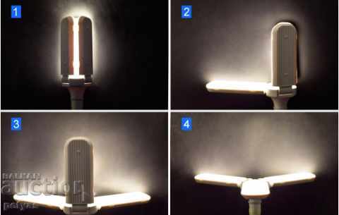 LED Folding lamp - bulb socket E27, 45 W - 5 LED Folding lamp - bulb socket E27, 45 W - 5