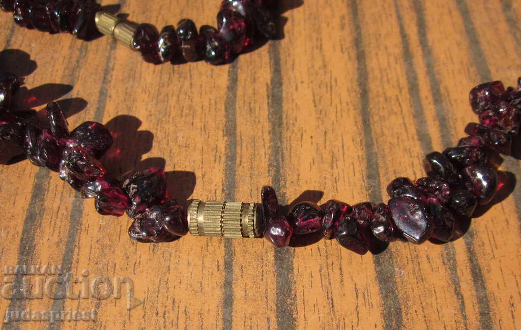 women's set necklace earrings and bracelet made of natural garnet - 5 women's set necklace earrings and bracelet made of natural garnet - 5