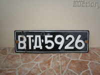 old enameled license plates social 60s