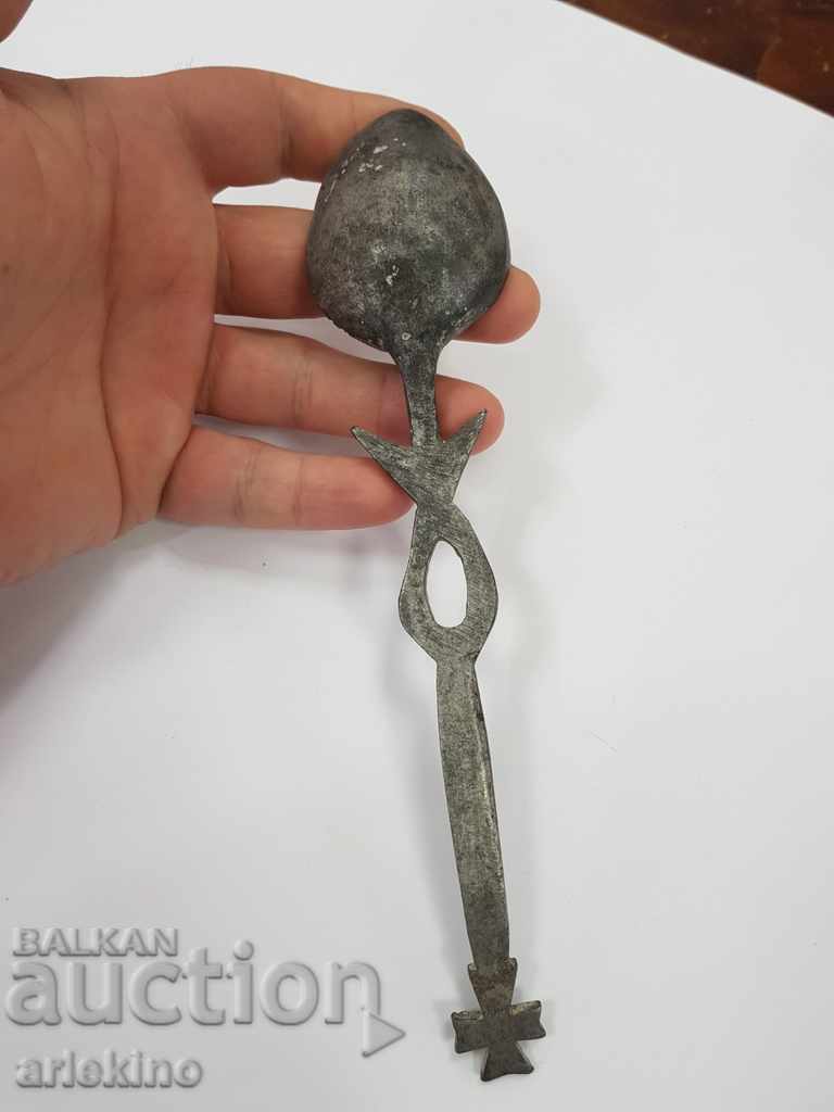Unique Bulgarian royal military spoon 1919 - 6 Unique Bulgarian royal military spoon 1919 - 6
