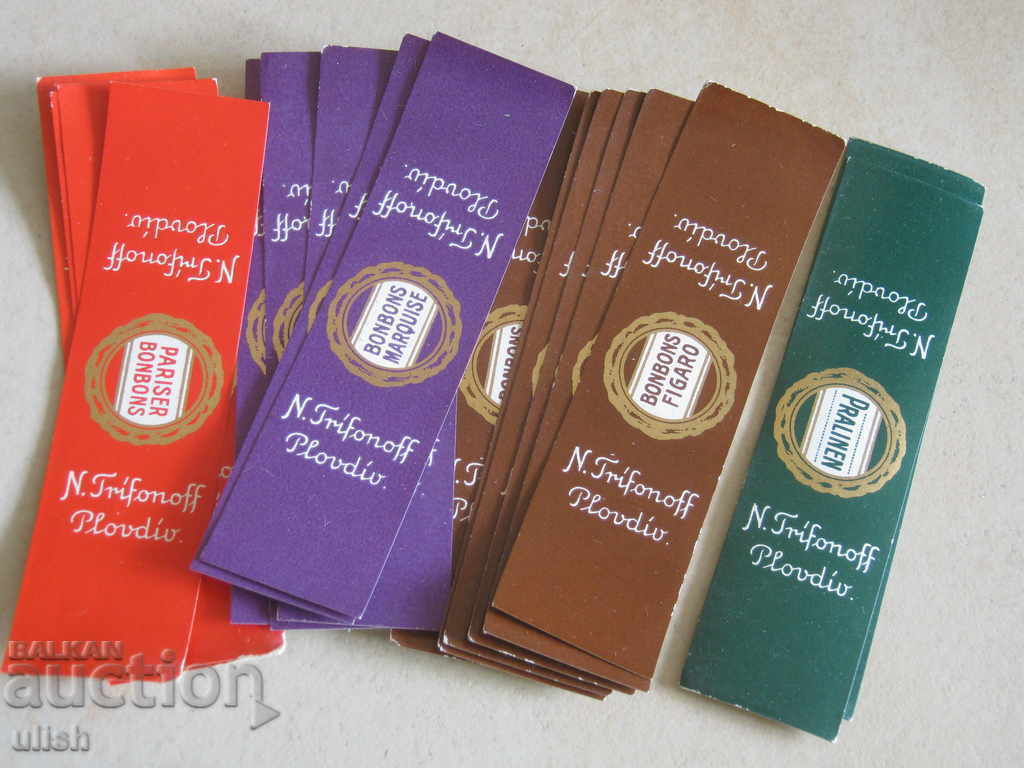 Δημοπρασία 250 τεμ. Ετικέτα σοκολάτας με καραμέλα του Βασιλείου της Βουλγαρίας Trifonov Δημοπρασία 250 τεμ. Ετικέτα σοκολάτας με καραμέλα του Βασιλείου της Βουλγαρίας Trifonov