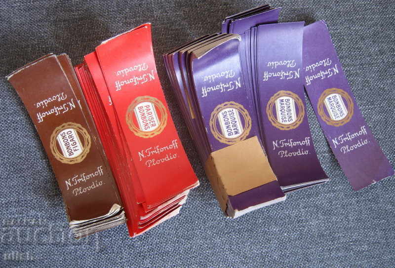 250 buc. Regatul Bulgariei Trifonov bomboane etichetă de ciocolată