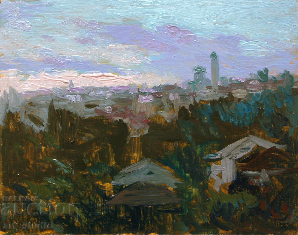 Evening over the Patriarchate - oil paints
