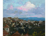 In the evening in Tarnovo - oil paints