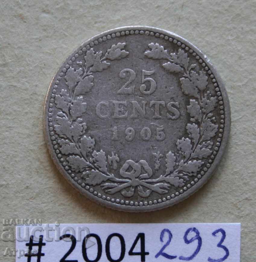 25 de cenți 1905 Olanda
