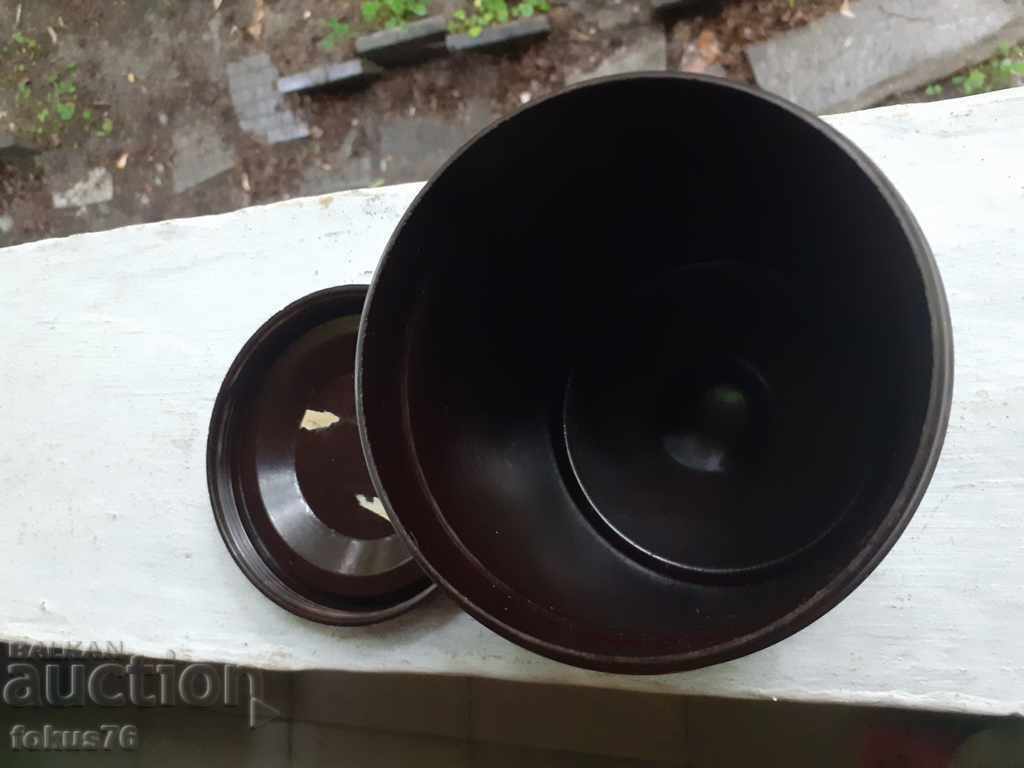 Old bakelite box with screw cap - 6 Old bakelite box with screw cap - 6