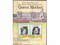 1985. Brit. Virgin Islands. Queen Mother of 85. Block