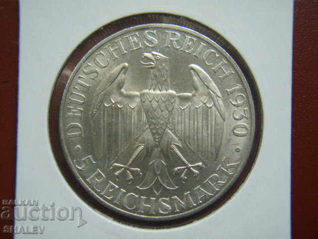 5 Reichsmark 1930 A Germany (Weimar Republic) - AU - 5 5 Reichsmark 1930 A Germany (Weimar Republic) - AU - 5