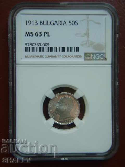 50 de cenți 1913 Regatul Bulgariei - MS63 PL de NGC. cu preț 1399.89 BGN | € 715.75 50 de cenți 1913 Regatul Bulgariei - MS63 PL de NGC. cu preț 1399.89 BGN | € 715.75
