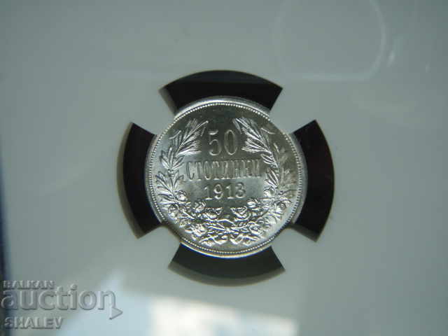 50 σεντς 1913 Βασίλειο της Βουλγαρίας - NGC MS64. - 6