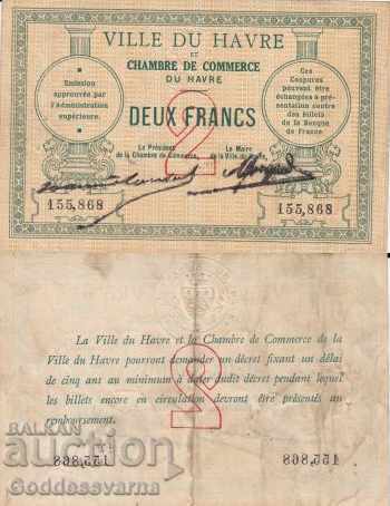 France Chambre De Commerce De Havre 2 Francs 1914 - 5 France Chambre De Commerce De Havre 2 Francs 1914 - 5