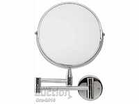 Cosmetic mirror wall mirror with hinged arm 5x enlarged