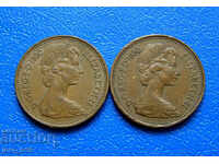 Great Britain 1 penny /1 Penny/ 1980 - 2 pcs.
