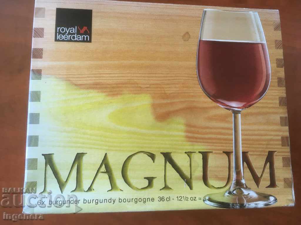 GLASS GLASSES GLASS CRYSTAL SERVICE - 6 GLASS GLASSES GLASS CRYSTAL SERVICE - 6