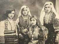 Women in Macedonian costumes old photo