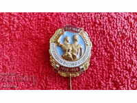 Old enamel badge Republican Spartakiad 1959