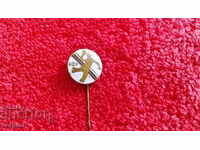 Old sports badge bronze needle enamel handball BFH
