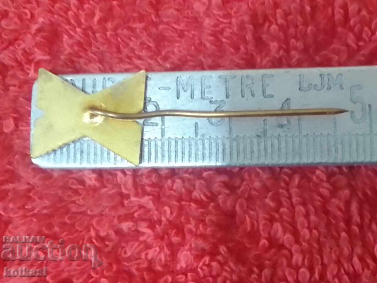 Old Badge Bronze Pin Enamel X Congress BPS Excellent with price 8.50 BGN | € 4.35