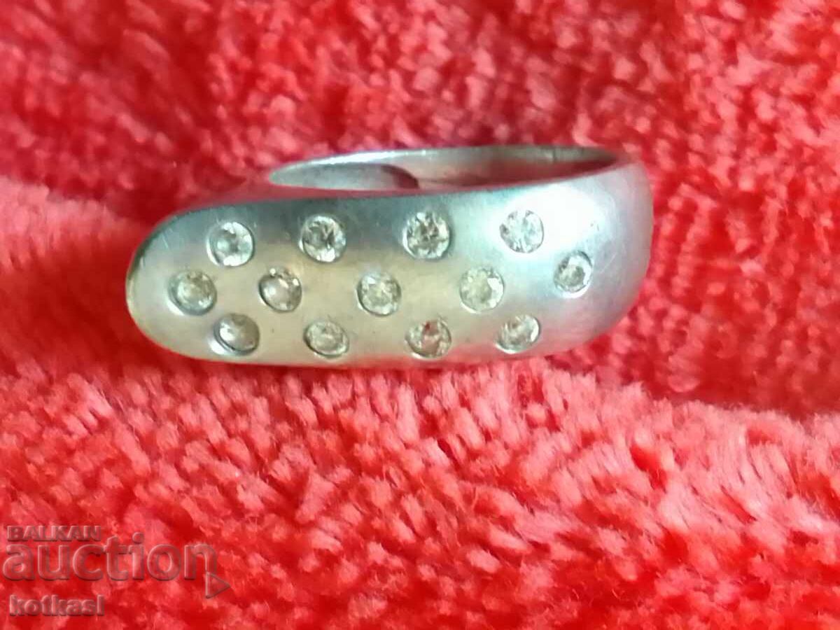 Old silver ring 925 with semi-precious stones - 5
