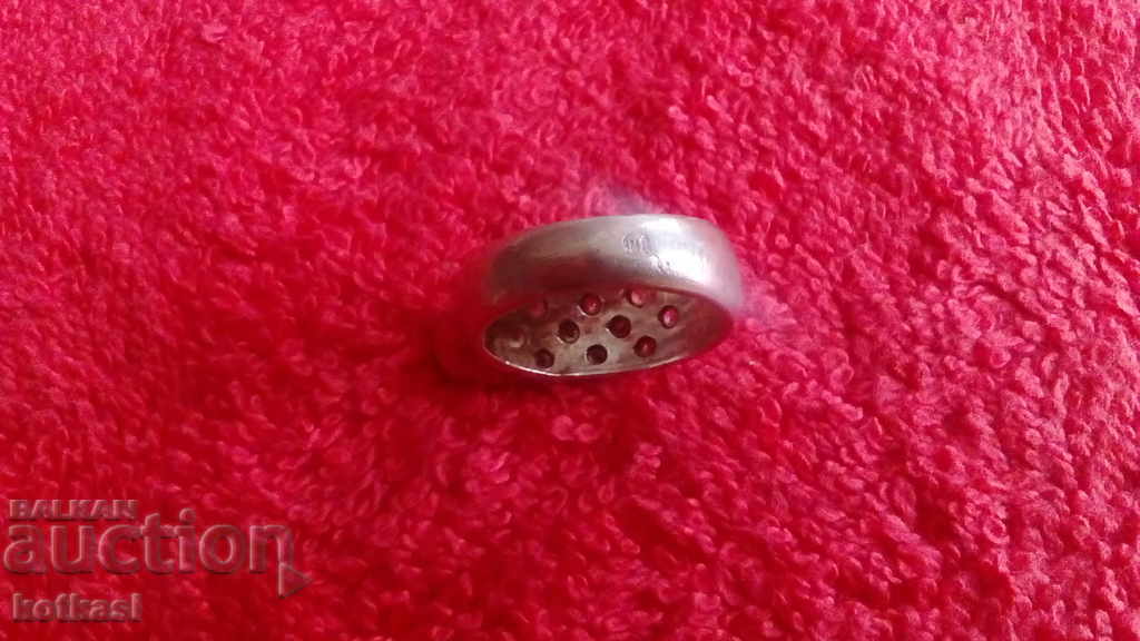 Old silver ring 5.10 g. 925 with semi-precious stones - 6 Old silver ring 5.10 g. 925 with semi-precious stones - 6
