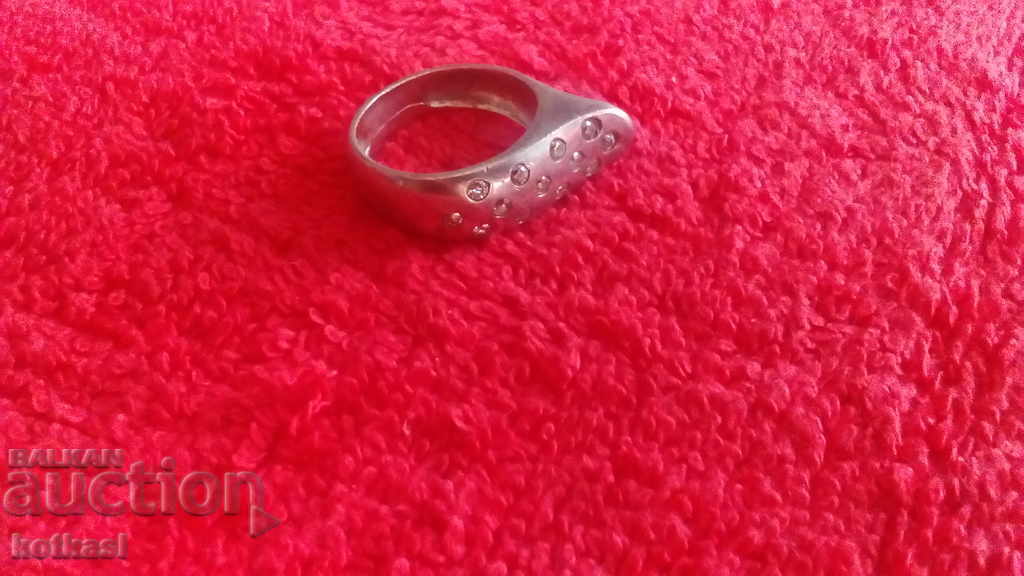 Old silver ring 5.10 g. 925 with semi-precious stones - 7 Old silver ring 5.10 g. 925 with semi-precious stones - 7