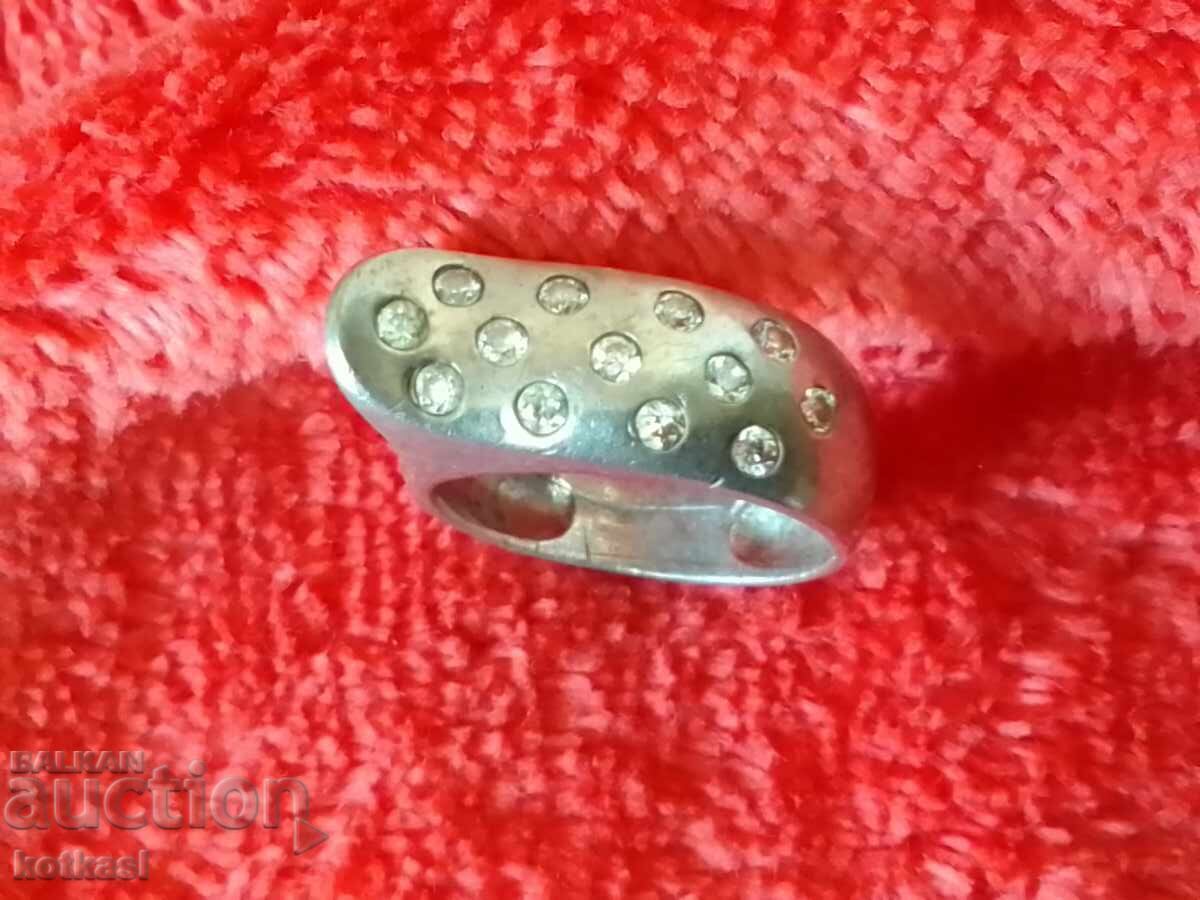 Old silver ring 925 with semi-precious stones