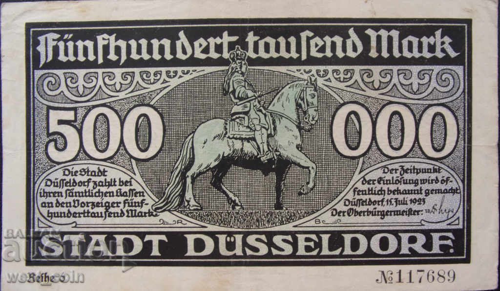 Banknote Collection Germany 500,000 Mark 1923 R rare