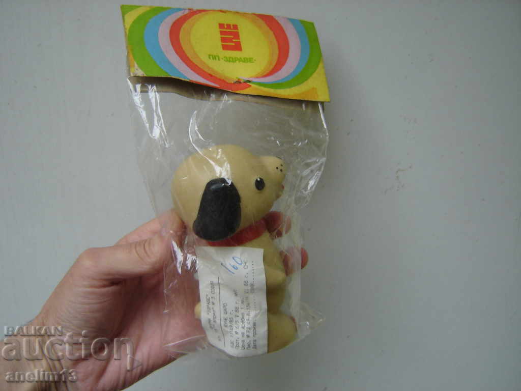 SOCIAL RUBBER TOY NEW WITH PACKAGING PP HEALTH AND LABEL 1988