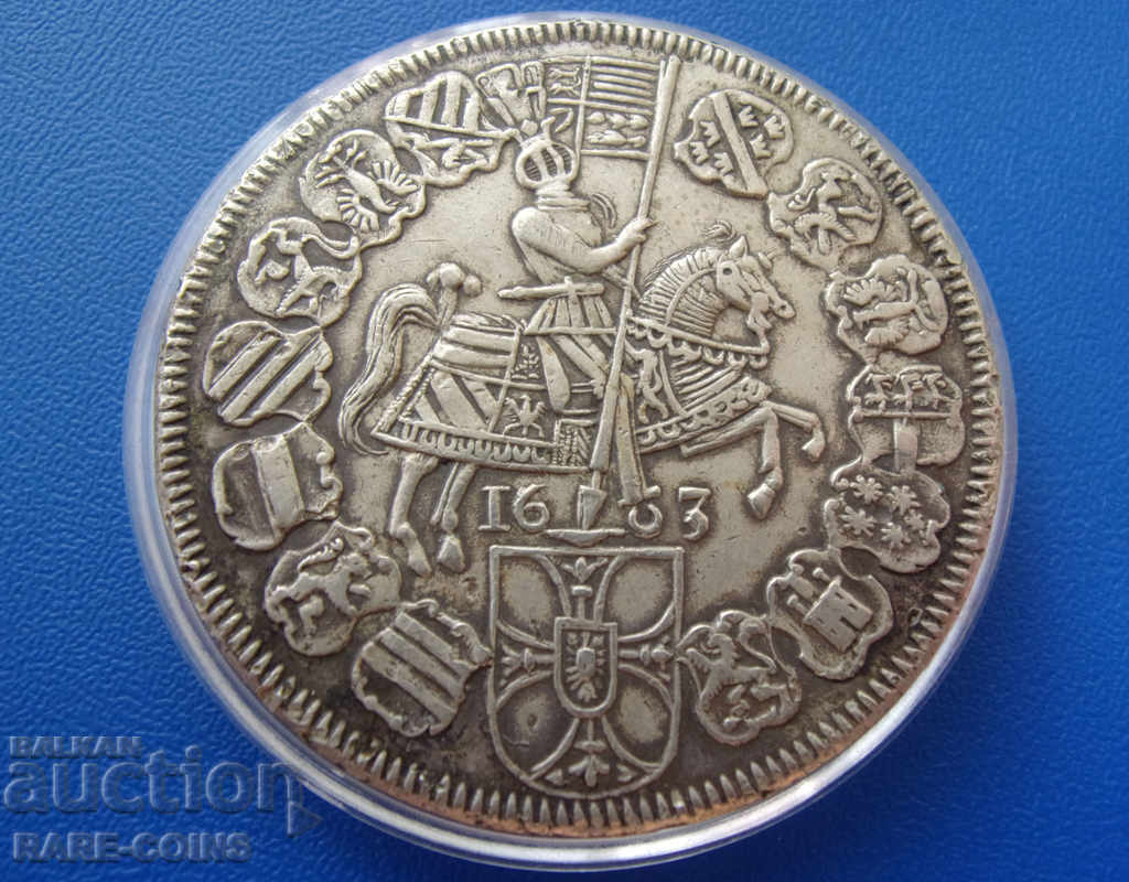 Αυστρία Teutonic Order Thaler 1663 Σπάνιο πρωτότυπο με τιμή € 263.32 | 515.01 BGN