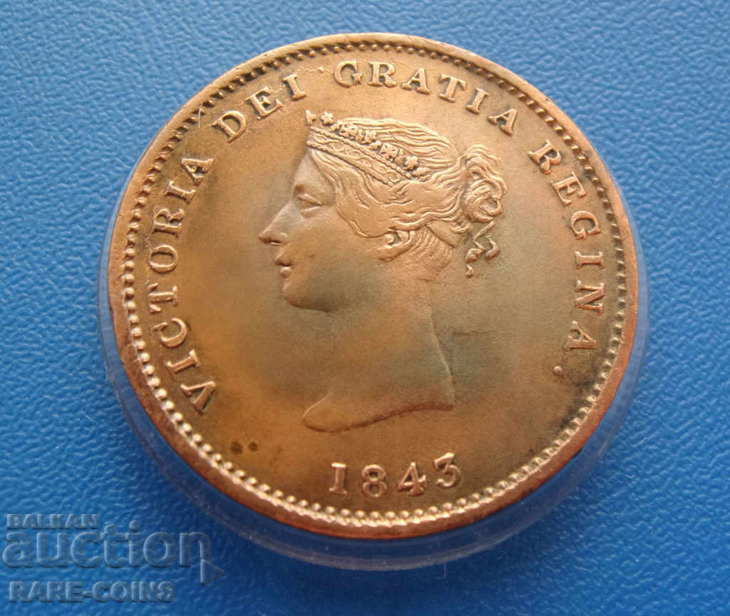 New Brunswick ½ Penny 1843 Σπάνιο πρωτότυπο με τιμή € 33.23 | 64.99 BGN
