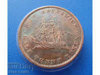 New Brunswick ½ Penny 1843 Σπάνιο πρωτότυπο