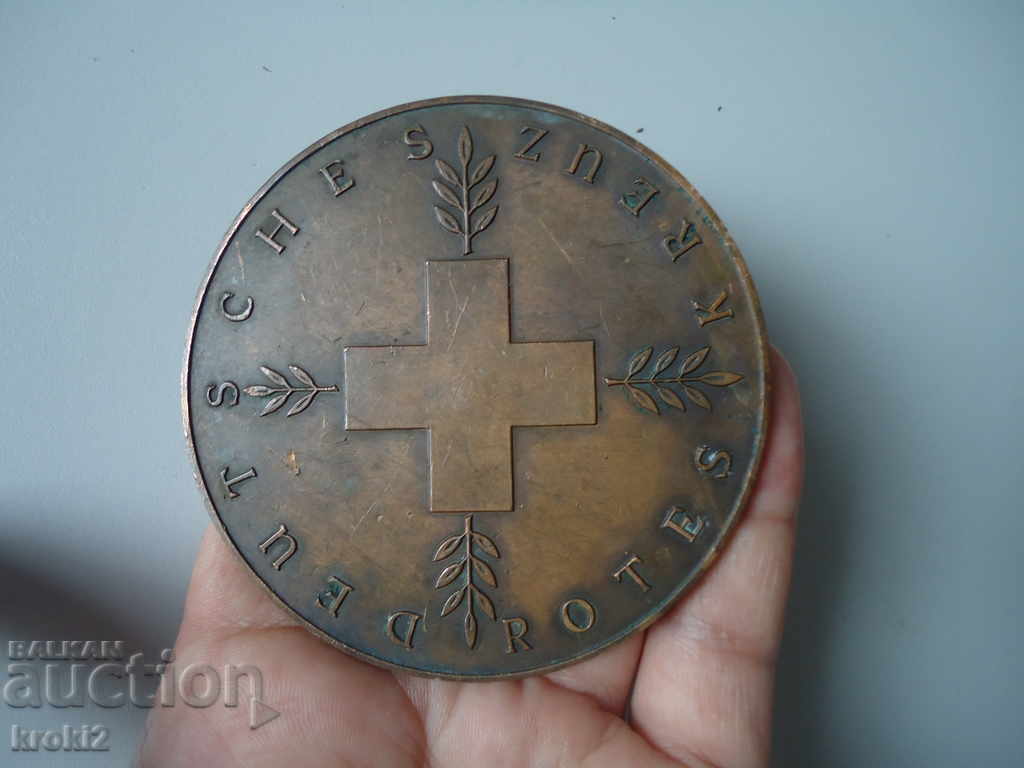 Placă retro cu medalie de bronz veche Crucea Roșie - 5 Placă retro cu medalie de bronz veche Crucea Roșie - 5